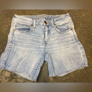 American Eagle Midi light blue Jean Shorts